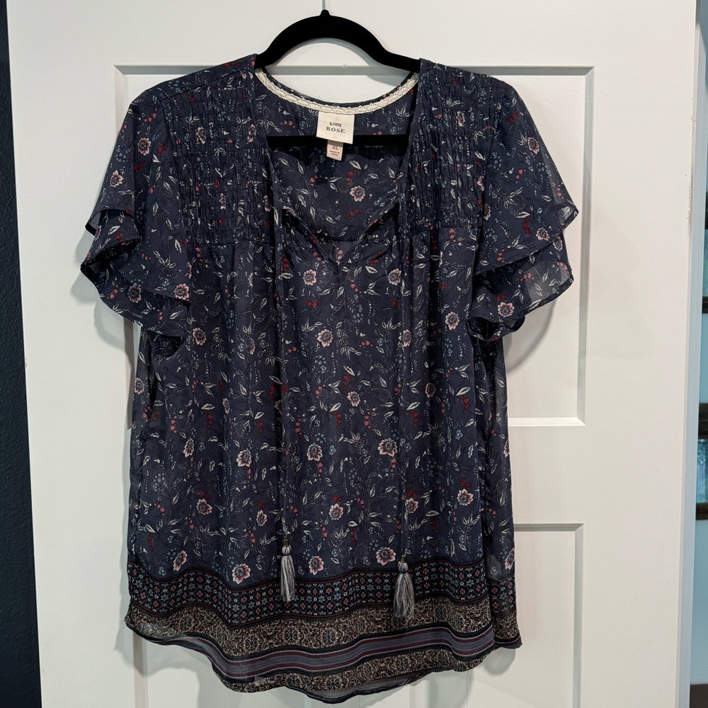 Knox Rose flowy peasant blouse